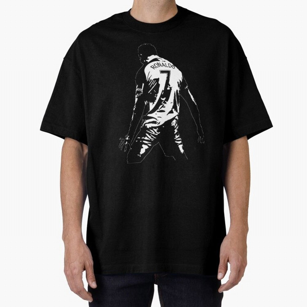 CRISTIANO RONALDO Oversized T-Shirt Wear the Spirit of Match Day Hype around FIFA World Cup 2026, Cristiano Ronaldo, Haaland and CR7, England, Fan Favorite Moments, National Team Passion, Big Match Drama and Soccer History; Ideal for Fans Who