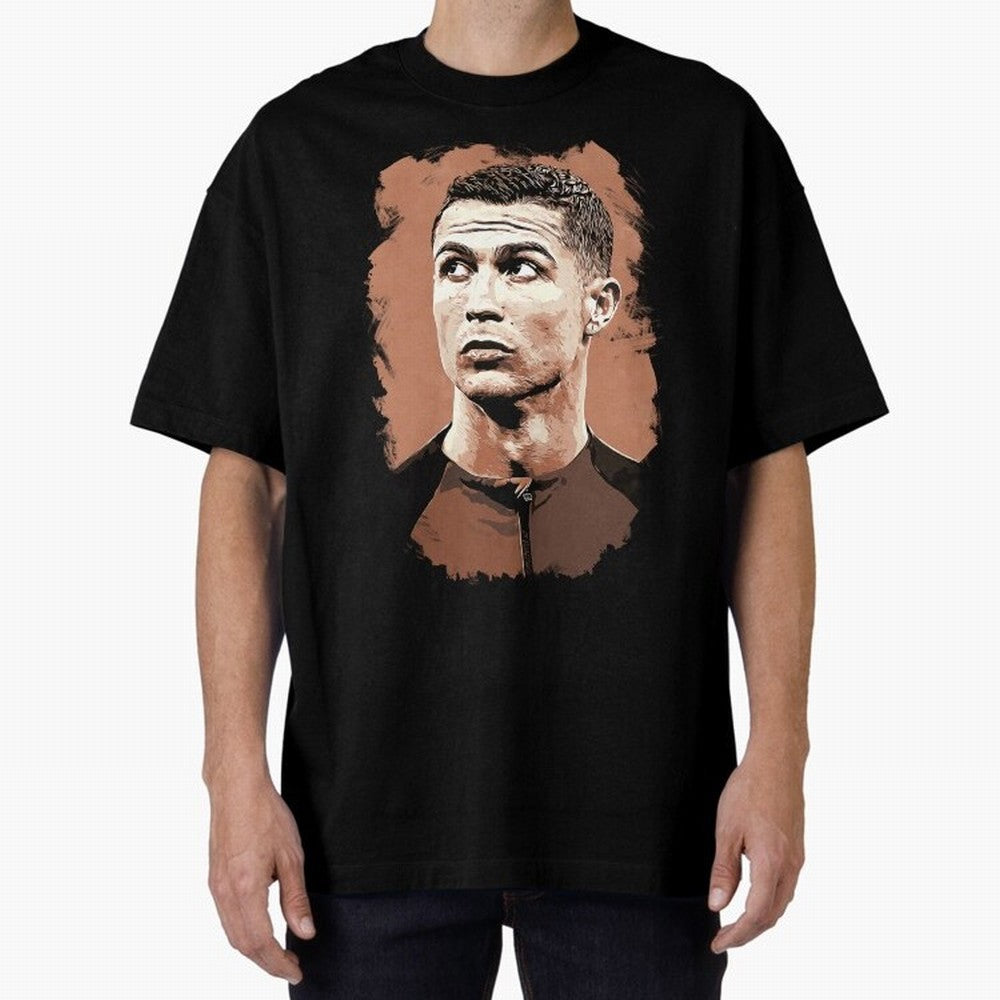 Cristiano Ronaldo Vexel Painting Oversized T-Shirt Carry the Colors and Pride of the FIFA World Cup 2026 USA Canada Mexico Journey through Neymar, Haaland and Cristiano Ronaldo Highlights, England and Germany Pride, Stadium Chants, National Pride,