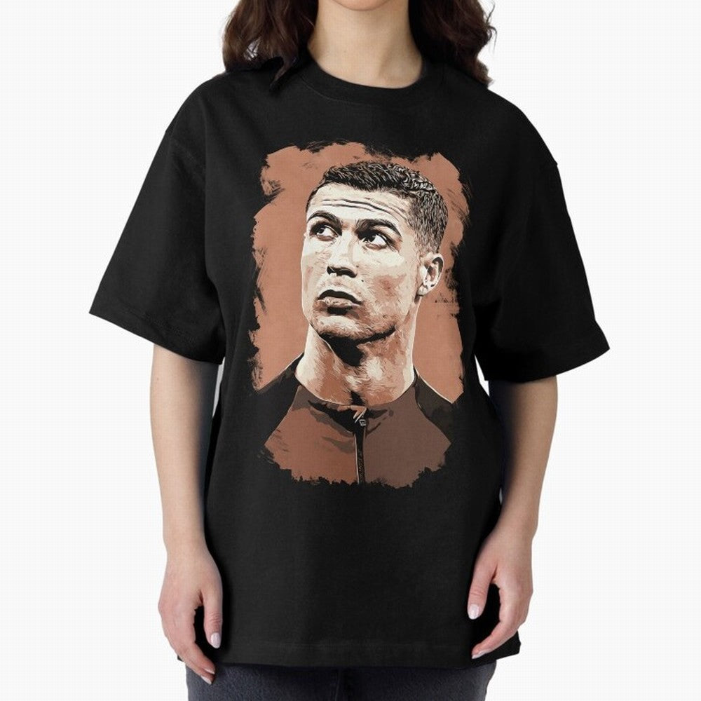 Cristiano Ronaldo Vexel Painting Oversized T-Shirt Carry the Colors and Pride of the FIFA World Cup 2026 USA Canada Mexico Journey through Neymar, Haaland and Cristiano Ronaldo Highlights, England and Germany Pride, Stadium Chants, National Pride,