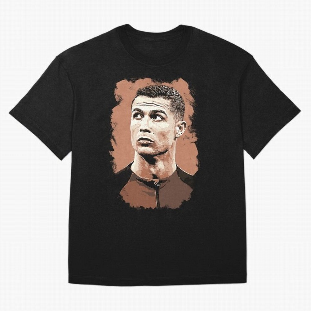 Cristiano Ronaldo Vexel Painting Oversized T-Shirt Carry the Colors and Pride of the FIFA World Cup 2026 USA Canada Mexico Journey through Neymar, Haaland and Cristiano Ronaldo Highlights, England and Germany Pride, Stadium Chants, National Pride,