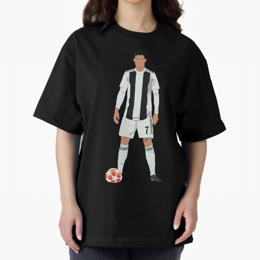 Ronaldo Stance Oversized T-Shirt Show Passion for the Stars of Global Football Passion for FIFA World Cup 2026, Celebrating Cristiano Ronaldo, Argentina, France and Brazil, Tournament Hype, Historic Matchups, Family Viewing Parties and Global