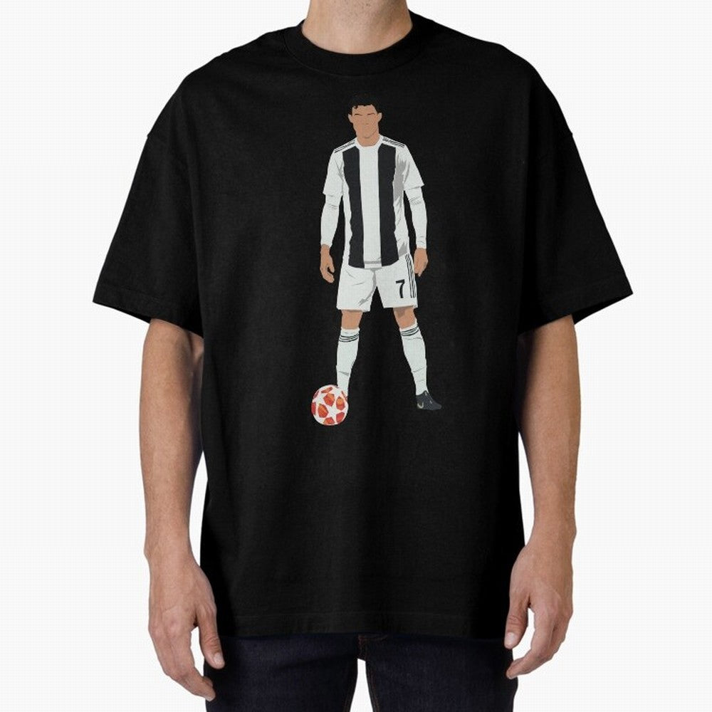 Ronaldo Stance Oversized T-Shirt Show Passion for the Stars of Global Football Passion for FIFA World Cup 2026, Celebrating Cristiano Ronaldo, Argentina, France and Brazil, Tournament Hype, Historic Matchups, Family Viewing Parties and Global