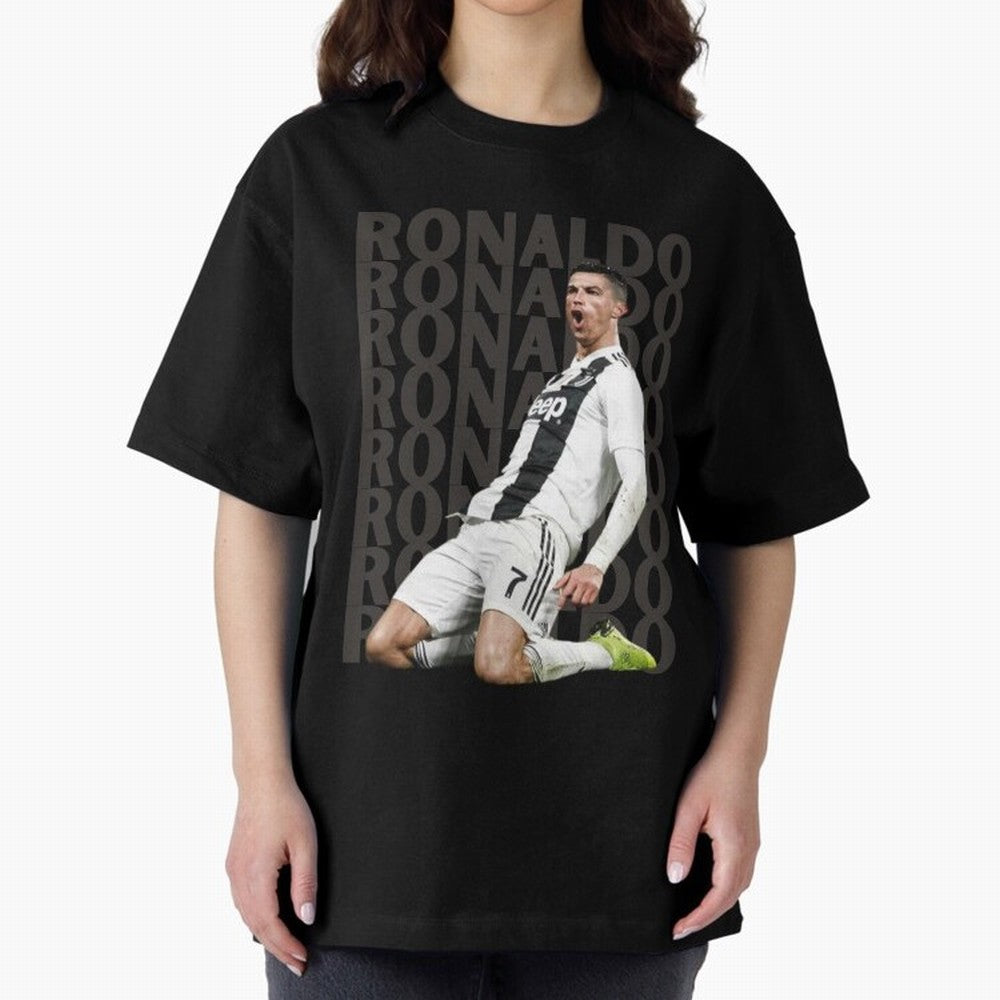 Cristiano Ronaldo | Portugal | Football | GOAT | Juventus Oversized T-Shirt Turn Up for the FIFA World Cup 2026 Journey through Mbappe Highlights, Argentina and Brazil Pride, Vintage Soccer Flavor, Modern Football Stars, National Flags and Final
