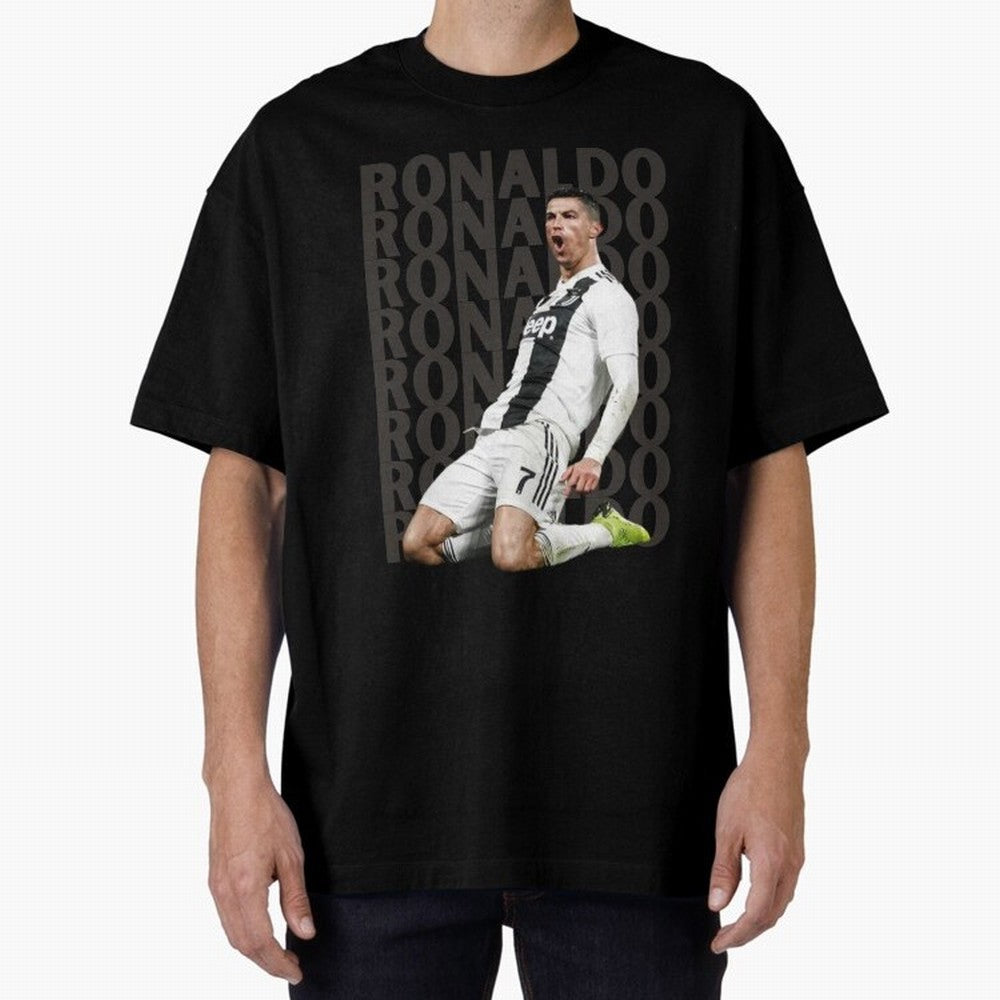 Cristiano Ronaldo | Portugal | Football | GOAT | Juventus Oversized T-Shirt Turn Up for the FIFA World Cup 2026 Journey through Mbappe Highlights, Argentina and Brazil Pride, Vintage Soccer Flavor, Modern Football Stars, National Flags and Final