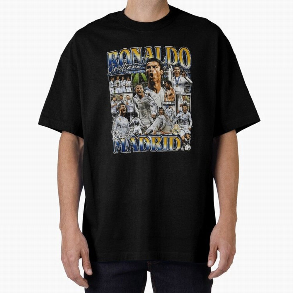 Cristiano Ronaldo Real Vintage Bootleg Oversized T-Shirt Spotlight FIFA World Cup 2026 Group Stage with Haaland, Netherlands Energy, Retro Football Energy, Iconic Rivalries, Trophy Chase Drama and Stadium Atmosphere; Built for Supporters Chasing