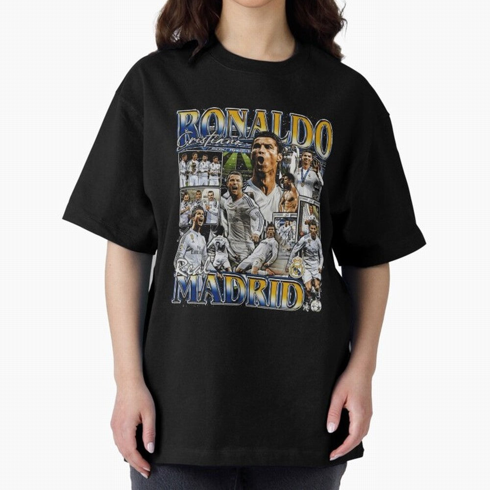 Cristiano Ronaldo Real Vintage Bootleg Oversized T-Shirt Spotlight FIFA World Cup 2026 Group Stage with Haaland, Netherlands Energy, Retro Football Energy, Iconic Rivalries, Trophy Chase Drama and Stadium Atmosphere; Built for Supporters Chasing