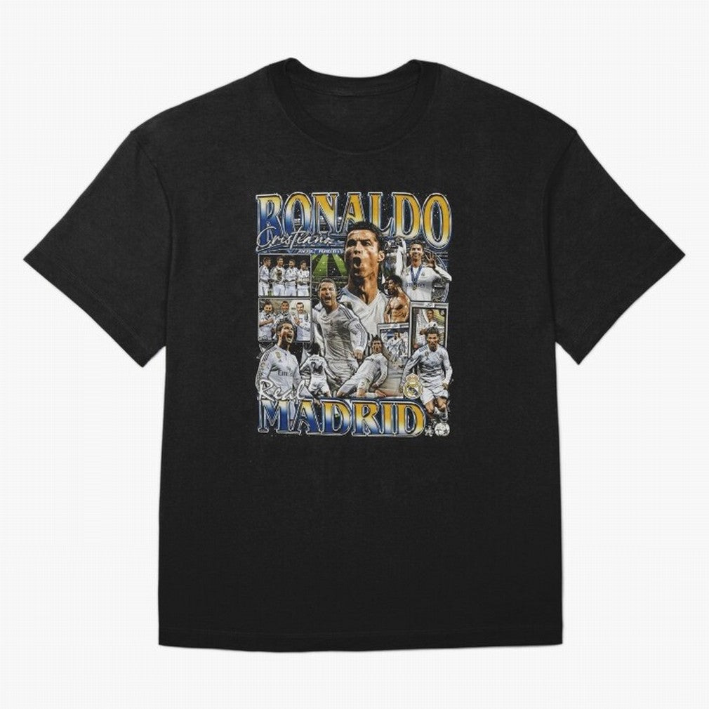 Cristiano Ronaldo Real Vintage Bootleg Oversized T-Shirt Spotlight FIFA World Cup 2026 Group Stage with Haaland, Netherlands Energy, Retro Football Energy, Iconic Rivalries, Trophy Chase Drama and Stadium Atmosphere; Built for Supporters Chasing
