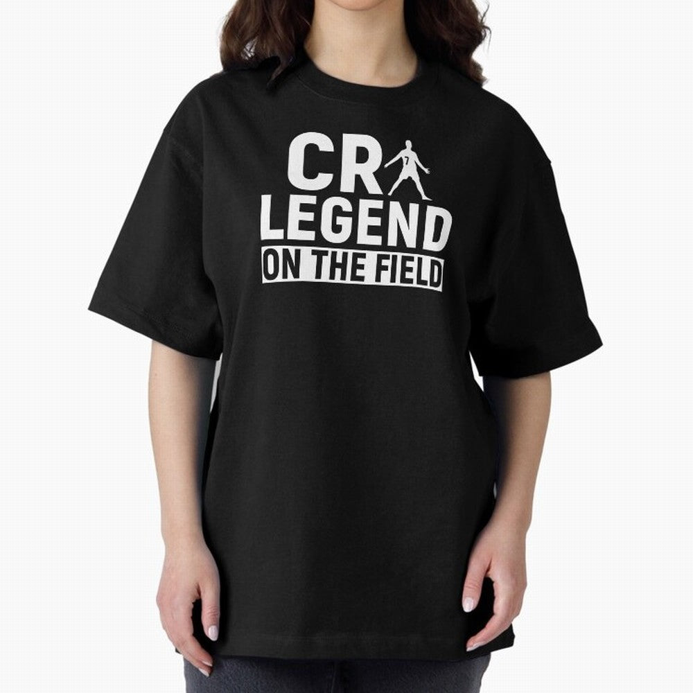 Cr7 Legend On The Field Oversized T-Shirt Enjoy the Biggest Football Party of FIFA World Cup 2026 Spirit, Built around Spain, CR7, Classic Soccer Heritage, Championship Pressure, Fan Loyalty and International Pride; Perfect for People Who Love