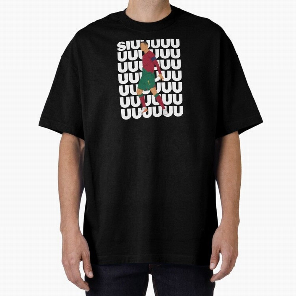 SIUUUUUU! Ronaldo Oversized T-Shirt Cheer for Match Day Hype around FIFA World Cup 2026 USA Canada Mexico, Mbappe and Neymar, Argentina and Brazil, Football Passion, Legendary Performances, Festival Vibes and Supporter Community; Ideal for Football
