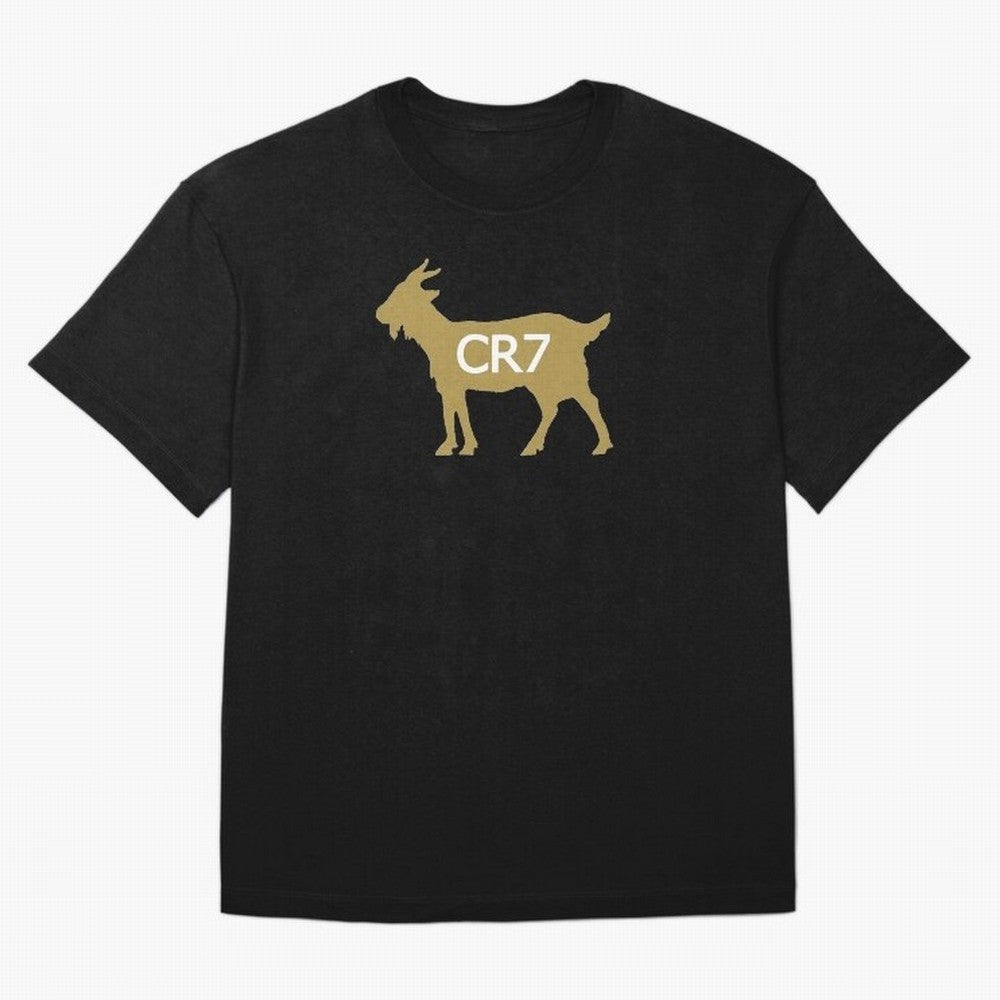 CR7 GOAT Gold B Oversized T-Shirt Embrace Global Football Passion for FIFA World Cup 2026 USA Canada Mexico, Featuring CR7, England, Classic Soccer Heritage, Championship Pressure, Fan Loyalty and International Pride; Perfect for Supporters Who