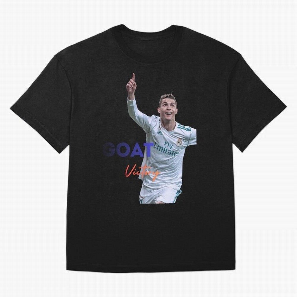 Goat CR7 MIndset Oversized T-Shirt Treasure Global Football Passion for FIFA World Cup 2026 Group Stage, Featuring Mbappe and Neymar, Portugal, Supporter Pride, Iconic Celebrations, Legendary Names and Global Match Day Energy; Great for Supporters