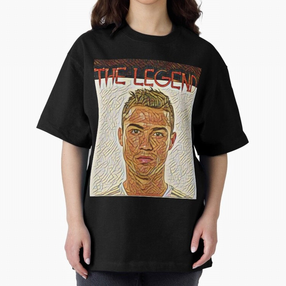 Cristiano Ronaldo Oversized T-Shirt Fuel Your Fan Pride for FIFA World Cup 2026 Group Stage for Fans of Neymar, Haaland and Cristiano Ronaldo and Argentina, France and Brazil, Bringing Match Day Excitement, Supporter Culture, Golden Goals and