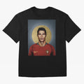 Cristiano Ronaldo CR7 Saint Portugal Football Legend Fan Art Oversized T-Shirt Feel the Heartbeat of Match Day Hype around FIFA World Cup 2026, Messi, Neymar and Mbappe, Netherlands, Stadium Memories, Football Loyalty, International Chants and