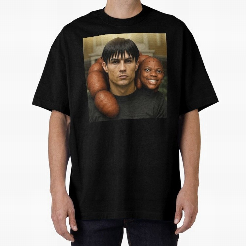 Ronaldo and Speed Oversized T-Shirt Celebrate the Stars of FIFA World Cup 2026 USA Canada Mexico Spirit, with Argentina and Brazil, Messi, CR7 and Mbappe, Sports Nostalgia, International Competition, Famous Players and Unforgettable Victories;