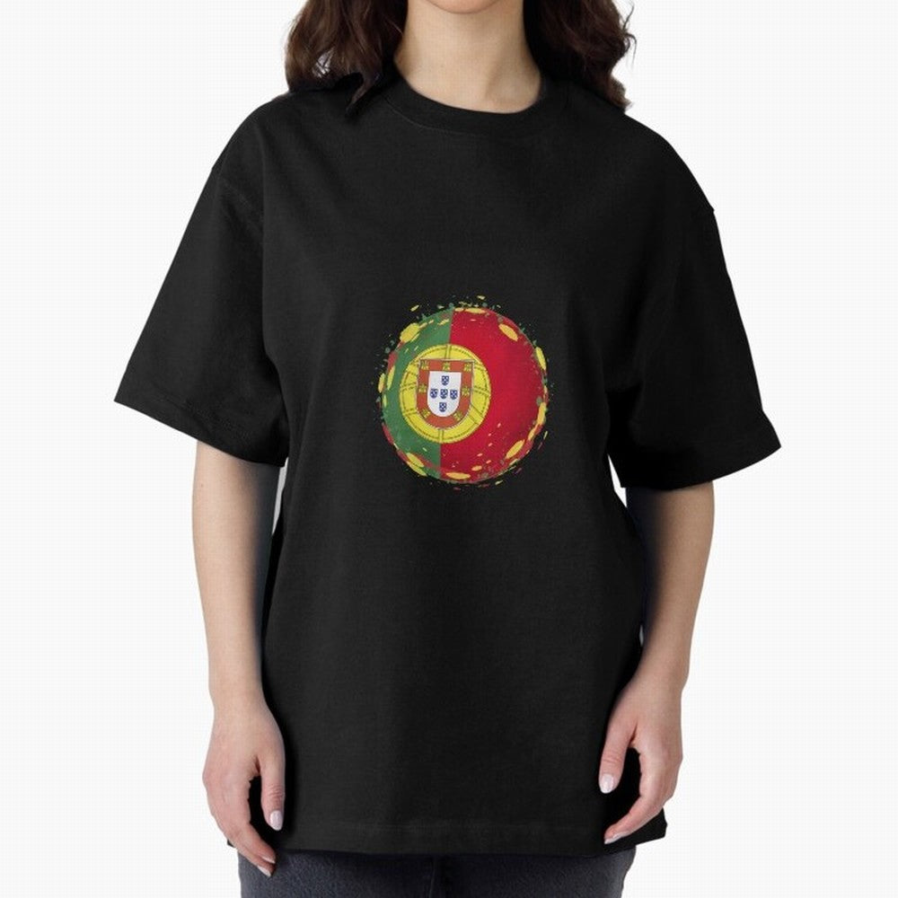 Portugal Oversized T-Shirt Stand Proud for FIFA World Cup 2026 Group Stage for Fans of Messi, CR7 and Mbappe and Argentina, France and Brazil, Bringing Stadium Memories, Football Loyalty, International Chants and Championship Tradition; Great for