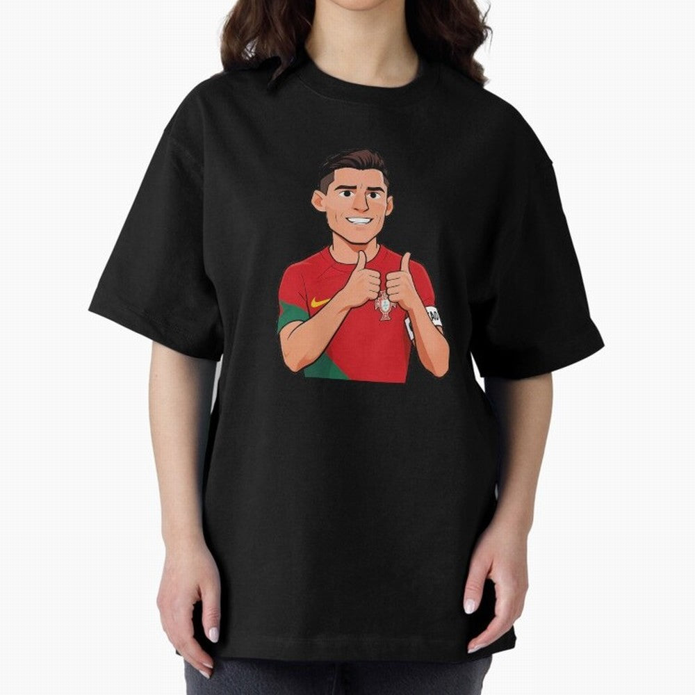 World CUP Cristiano Oversized T-Shirt Make Every Kick Count in FIFA World Cup 2026 Built around Haaland, Brazil, Portugal and Argentina Energy, Stadium Chants, National Pride, Trophy Dreams and Unforgettable Football Memories; Ideal for Passionate