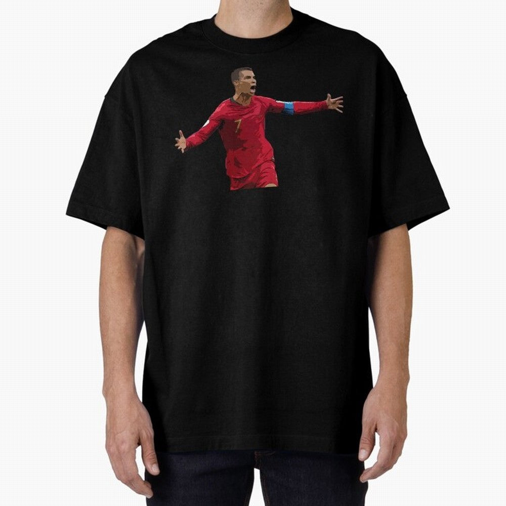 Cristiano Ronaldo Oversized T-Shirt Join the Global Buzz around Match Day Hype around FIFA World Cup 2026 Group Stage, Haaland, England, Vintage Soccer Flavor, Modern Football Stars, National Flags and Final Night Emotion; Ideal for Passionate Fans