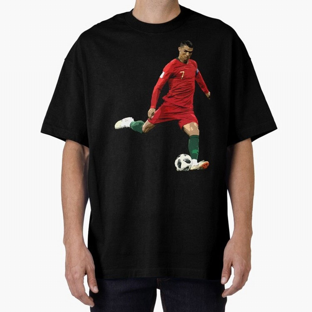 Cristiano Ronaldo Oversized T-Shirt Bring Champion Energy into FIFA World Cup 2026 USA Canada Mexico for Fans of Messi and Cristiano Ronaldo and England, France and Netherlands, Bringing Championship Spirit, Famous Goals, Roaring Crowds and
