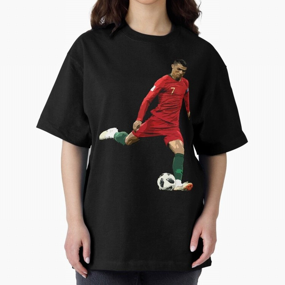 Cristiano Ronaldo Oversized T-Shirt Bring Champion Energy into FIFA World Cup 2026 USA Canada Mexico for Fans of Messi and Cristiano Ronaldo and England, France and Netherlands, Bringing Championship Spirit, Famous Goals, Roaring Crowds and