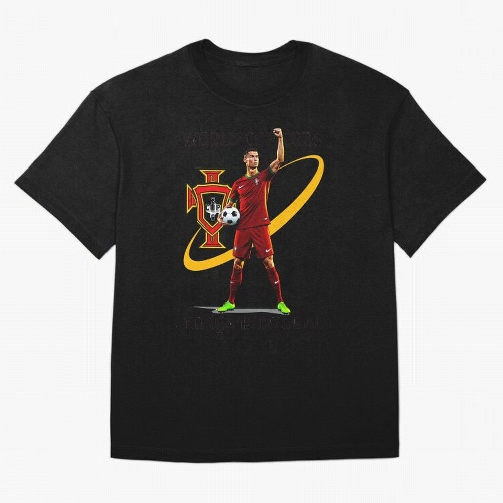 FIFA World Cup 2026 - Portugal Fan Oversized T-Shirt Fuel Match Day Hype around FIFA World Cup 2026 USA Canada Mexico, Cristiano Ronaldo, Portugal, Spain and Germany, Retro Football Energy, Iconic Rivalries, Trophy Chase Drama and Stadium