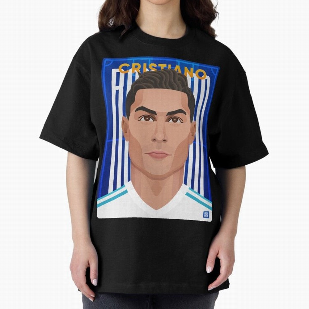 Cristiano Ronaldo (RM) | The Commander Oversized T-Shirt Keep Football History Alive during the FIFA World Cup 2026 Journey through Messi and Cristiano Ronaldo Highlights, Brazil, Portugal and Argentina Pride, Football Festival Excitement, Trophy
