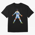 The GOAT Ronaldo Oversized T-Shirt Remember FIFA World Cup 2026 Featuring Haaland, France Energy, Supporter Pride, Iconic Celebrations, Legendary Names and Global Match Day Energy; Made for Die Hard Supporters, Soccer Lovers, Game Day Photos and
