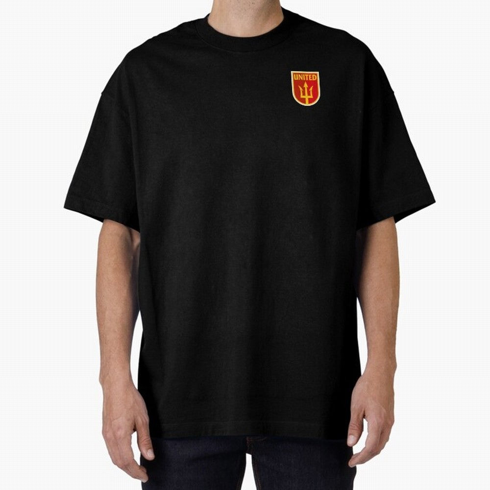 Manchester United Classic Shield Oversized T-Shirt Join Supporters Worldwide for FIFA World Cup 2026 USA Canada Mexico for Fans of CR7 and Messi and England, Bringing Goal Celebration Energy, Supporter Heritage, Football Icons and Worldwide