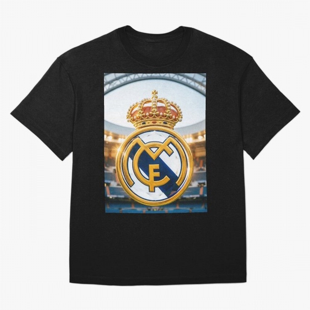 Realeza Madridista Oversized T-Shirt Embrace FIFA World Cup 2026 for Fans of CR7 and Messi and England, Bringing Goal Celebration Energy, Supporter Heritage, Football Icons and Worldwide Tournament Joy; Perfect for Fans, Collectors, Family