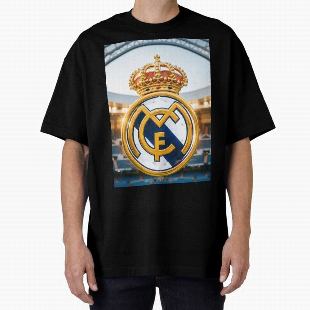 Realeza Madridista Oversized T-Shirt Embrace FIFA World Cup 2026 for Fans of CR7 and Messi and England, Bringing Goal Celebration Energy, Supporter Heritage, Football Icons and Worldwide Tournament Joy; Perfect for Fans, Collectors, Family