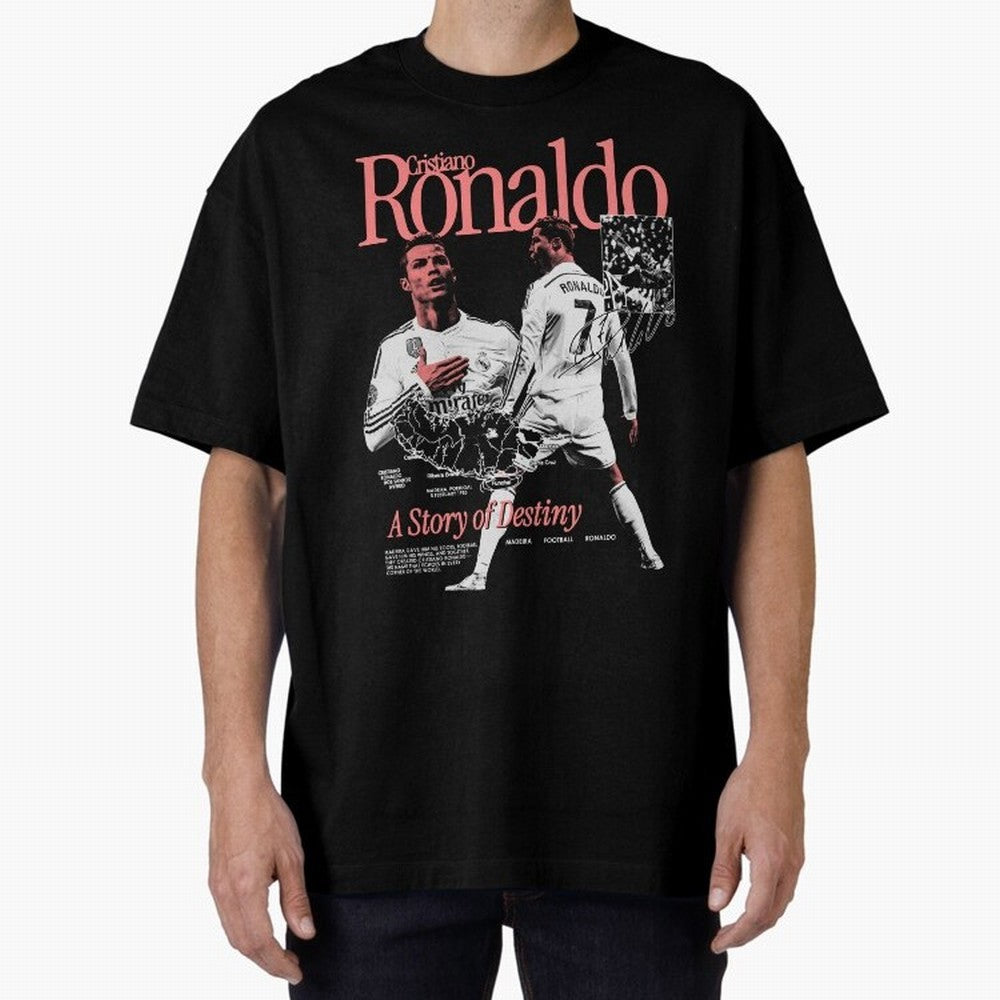 CR7 Cristiano Oversized T-Shirt Celebrate Every Goal in Match Day Hype around FIFA World Cup 2026 USA Canada Mexico, Neymar, Haaland and Cristiano Ronaldo, Argentina, Global Supporter Spirit, Legendary Goals, National Colors and Tournament