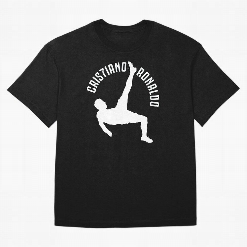 Cristiano Ronaldo - Bicycle Oversized T-Shirt Show Match Day Excitement for FIFA World Cup 2026 Group Stage Spirit, Inspired by Brazil, Portugal and Argentina, Cristiano Ronaldo, Haaland and CR7, Championship Spirit, Famous Goals, Roaring Crowds
