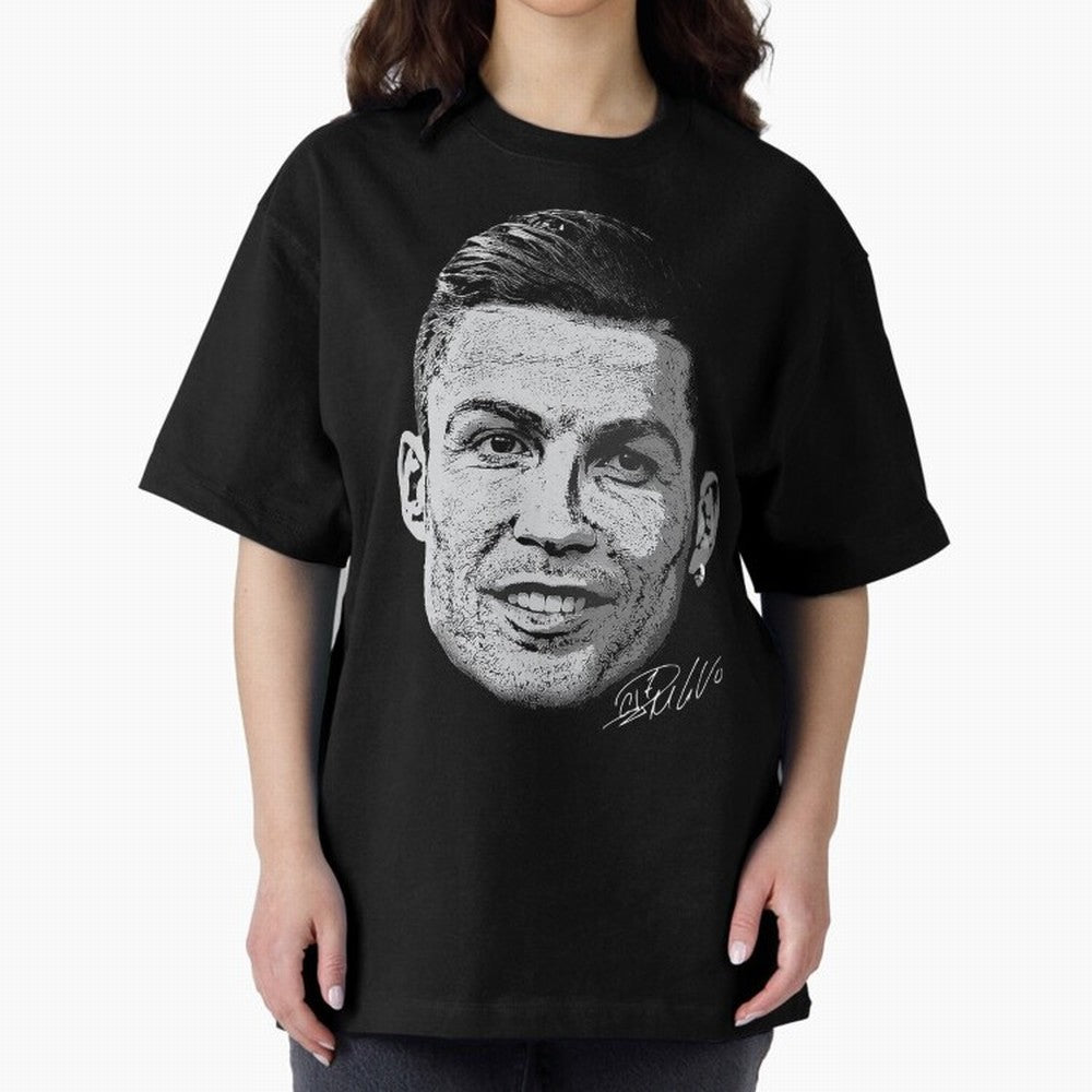 Cristiano Ronaldo Signed Oversized T-Shirt Feel the Trophy Chase of Match Day Hype around FIFA World Cup 2026, Mbappe and Neymar, Spain, Game Day Rituals, Football Legends, Country Pride and the Road to the Final; Ideal for Passionate Fans Who Love