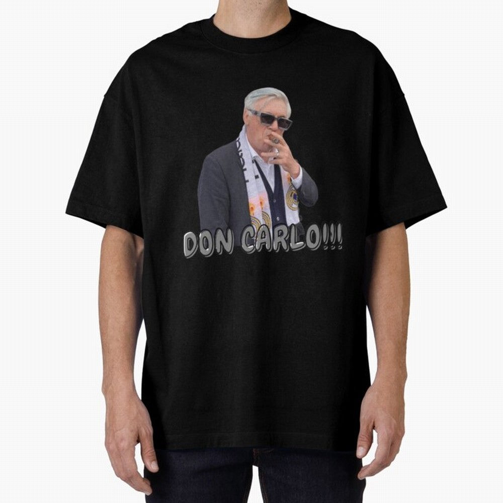 Don Carlo Ancelotti Oversized T-Shirt Carry FIFA World Cup 2026 Group Stage for Fans of Mbappe and Neymar and Argentina and Brazil, Bringing Worldwide Fan Energy, Dramatic Goals, Stadium Lights and Championship Celebrations; Perfect for People Who