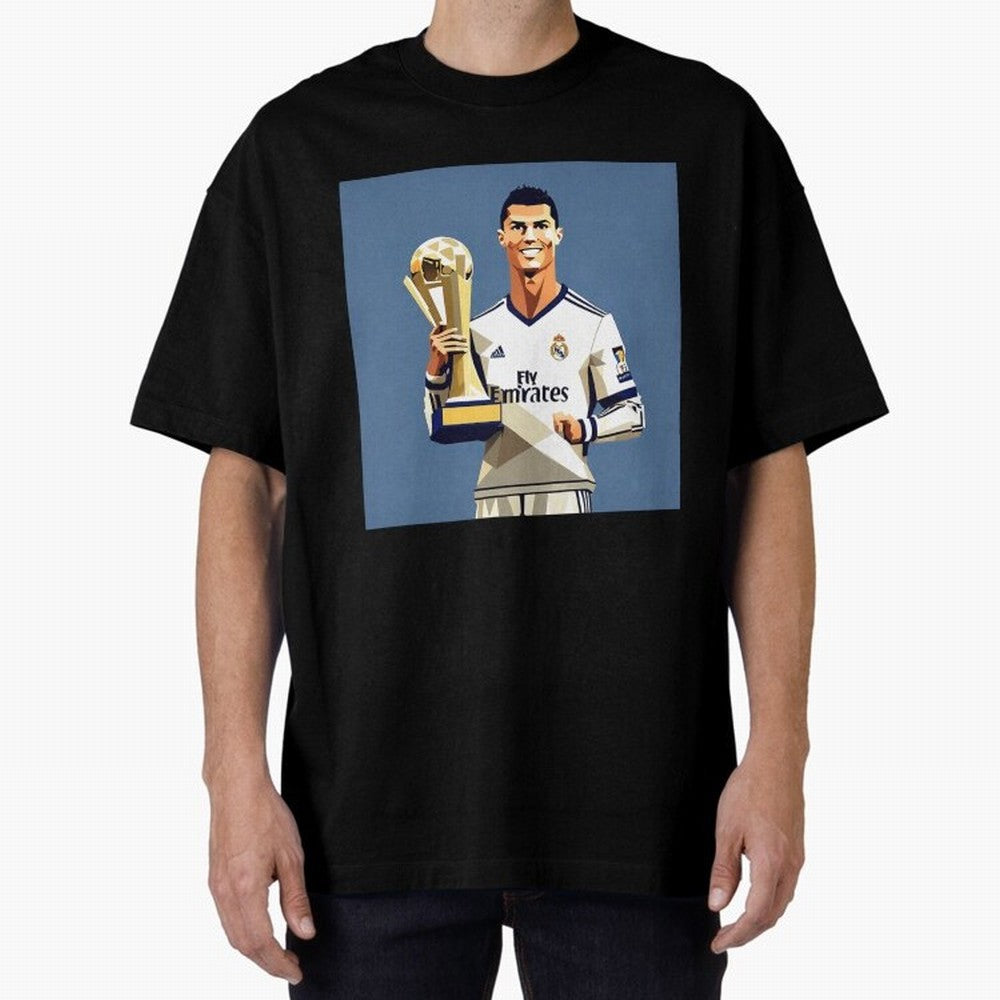 Cristiano Ronaldo Cr7 The Best Artwork Futbol Soccer Oversized T-Shirt Celebrate Classic Football Spirit in the FIFA World Cup 2026 USA Canada Mexico Journey through Neymar, Haaland and Cristiano Ronaldo Highlights, England and Germany Pride,