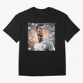 Ronaldo Cr7 Cristiano The Goat Artwork Futbol Soccer Oversized T-Shirt Cheer through Every Moment of Global Football Passion for FIFA World Cup 2026 USA Canada Mexico, Made for Haaland and Mbappe, Spain and Netherlands, Football Festival