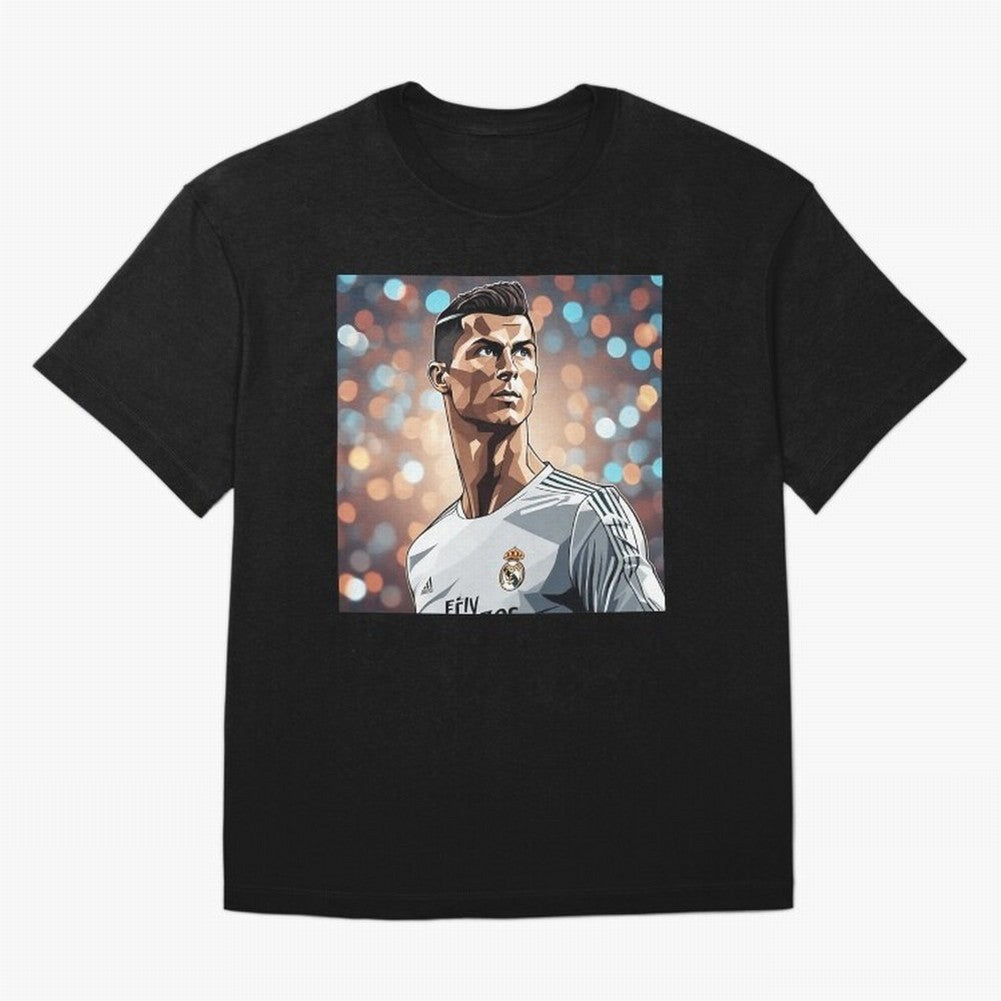 Ronaldo Cr7 Cristiano The Goat Artwork Futbol Soccer Oversized T-Shirt Cheer through Every Moment of Global Football Passion for FIFA World Cup 2026 USA Canada Mexico, Made for Haaland and Mbappe, Spain and Netherlands, Football Festival