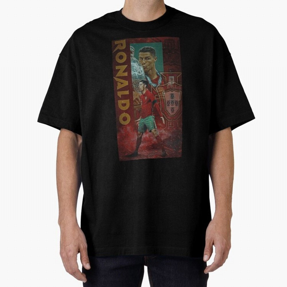 Cristiano Ronaldo Oversized T-Shirt Follow Every Goal of FIFA World Cup 2026 Spirit, Driven by Argentina and Brazil, Mbappe, Football History, Final Match Energy, Crowd Noise and Once in a Lifetime Moments; Created for Match Day Parties, Soccer