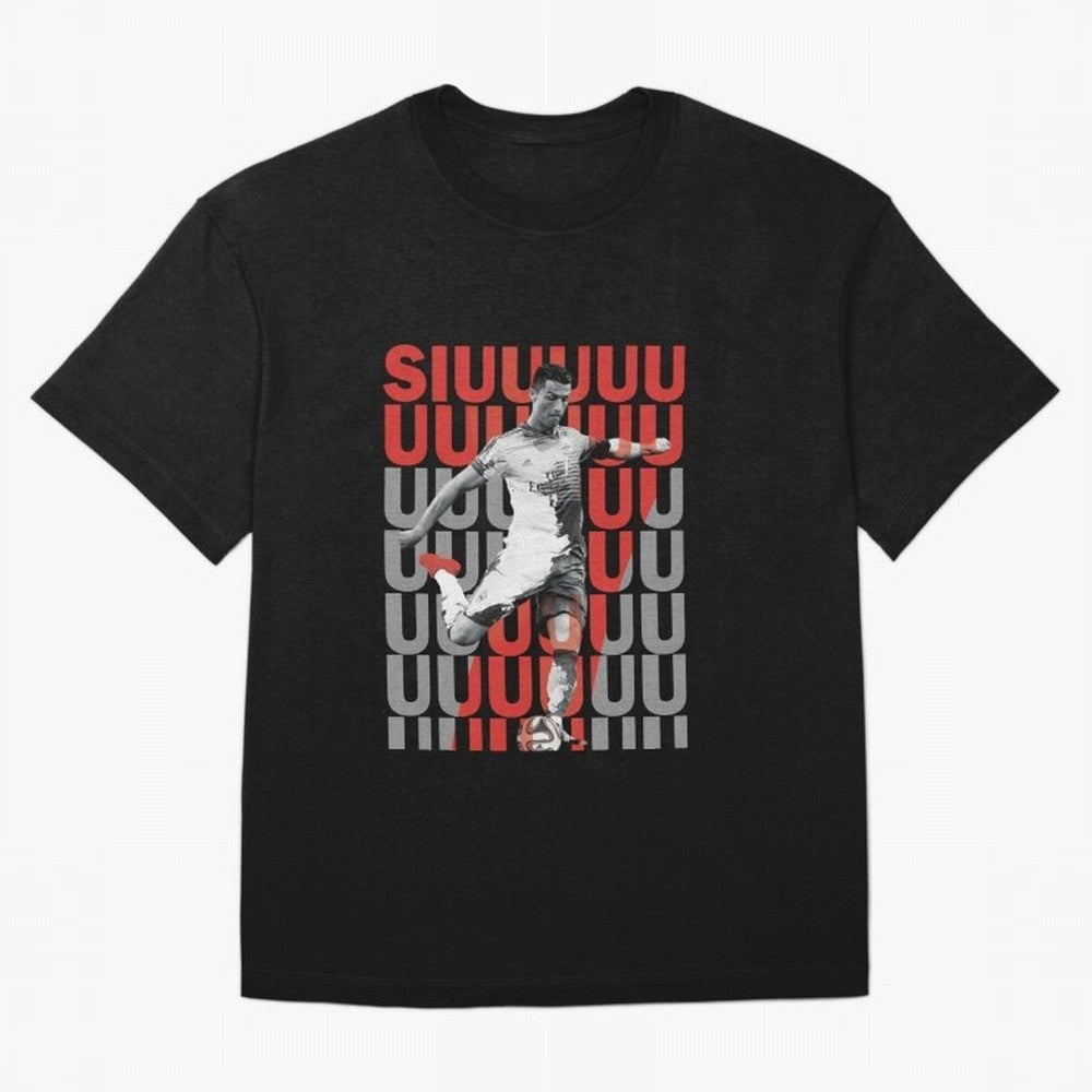 Siuuuuuu Cristiano Ronaldo Oversized T-Shirt Feel the Roar of FIFA World Cup 2026 USA Canada Mexico for Fans of Haaland and Mbappe and Argentina, Bringing Championship Spirit, Famous Goals, Roaring Crowds and International Football Unity; Ideal for
