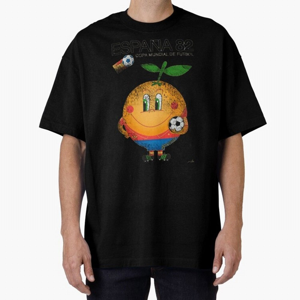 Espana 82 Oversized T-Shirt Bring Trophy Dreams to Match Day Hype around FIFA World Cup 2026 USA Canada Mexico, Messi, Neymar and Mbappe, Portugal, Worldwide Fan Energy, Dramatic Goals, Stadium Lights and Championship Celebrations; Ideal for Fans