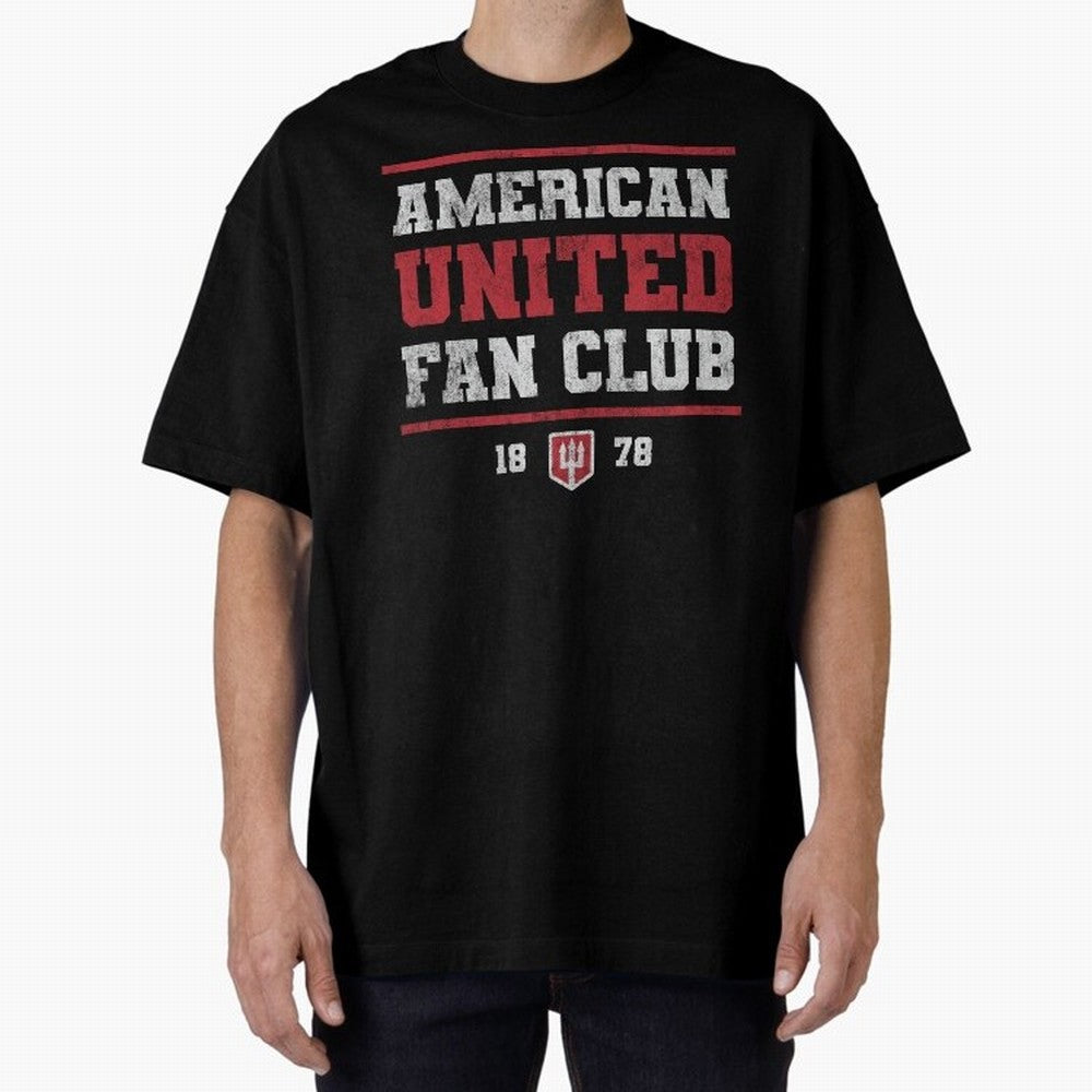 American United Fan Club Oversized T-Shirt Bring Match Day Fire to FIFA World Cup 2026 Group Stage for Fans of Messi and Argentina, Bringing Match Day Excitement, Supporter Culture, Golden Goals and Global Football Passion; Made for Collectors Who