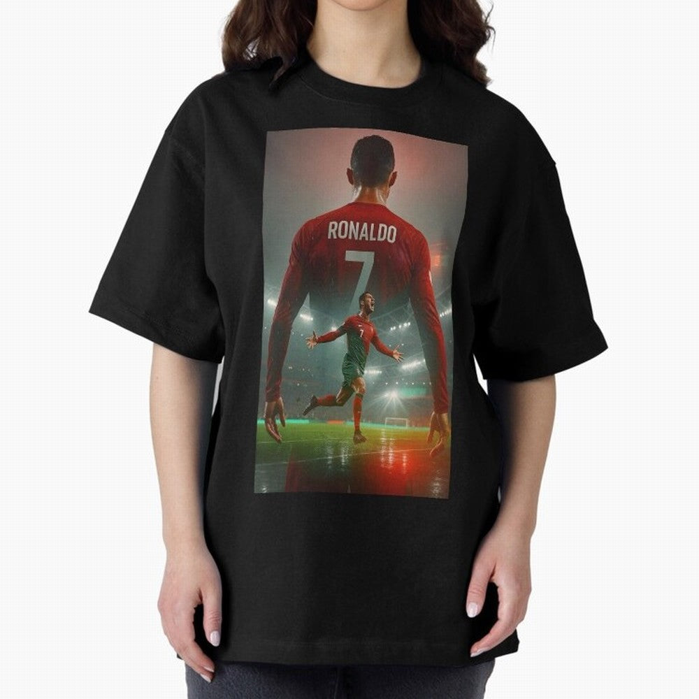 Christiano Ronaldo Oversized T-Shirt Make Game Day About Match Day Hype around FIFA World Cup 2026 Group Stage, Haaland, England, Classic Soccer Heritage, Championship Pressure, Fan Loyalty and International Pride; Ideal for Fans Who Follow Messi,