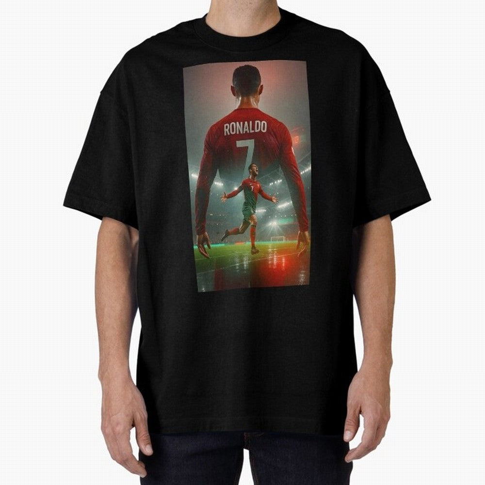 Christiano Ronaldo Oversized T-Shirt Make Game Day About Match Day Hype around FIFA World Cup 2026 Group Stage, Haaland, England, Classic Soccer Heritage, Championship Pressure, Fan Loyalty and International Pride; Ideal for Fans Who Follow Messi,
