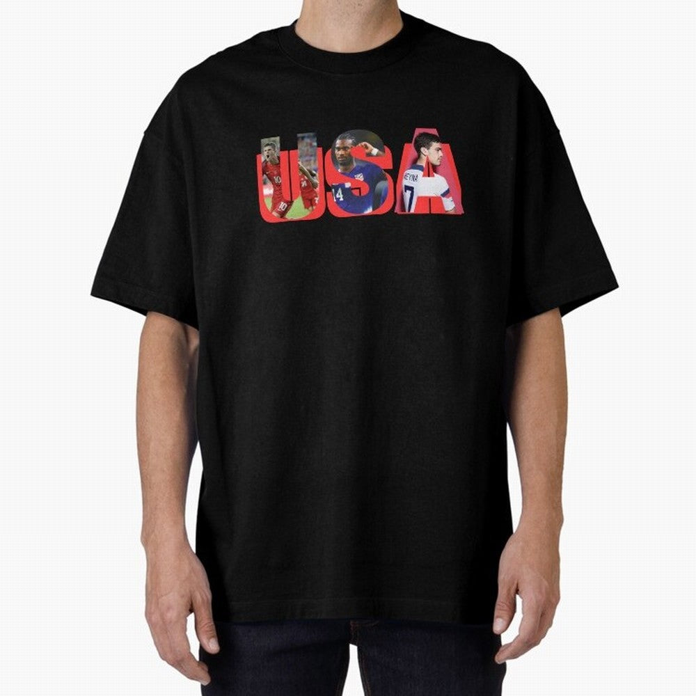 USA Soccer Cristian Pulisic, Haji Wright, Gio Reyna Oversized T-Shirt Bring a Vintage Feel to FIFA World Cup 2026 Featuring Mbappe and Neymar, Portugal, Spain and Germany Energy, Match Day Excitement, Supporter Culture, Golden Goals and Global