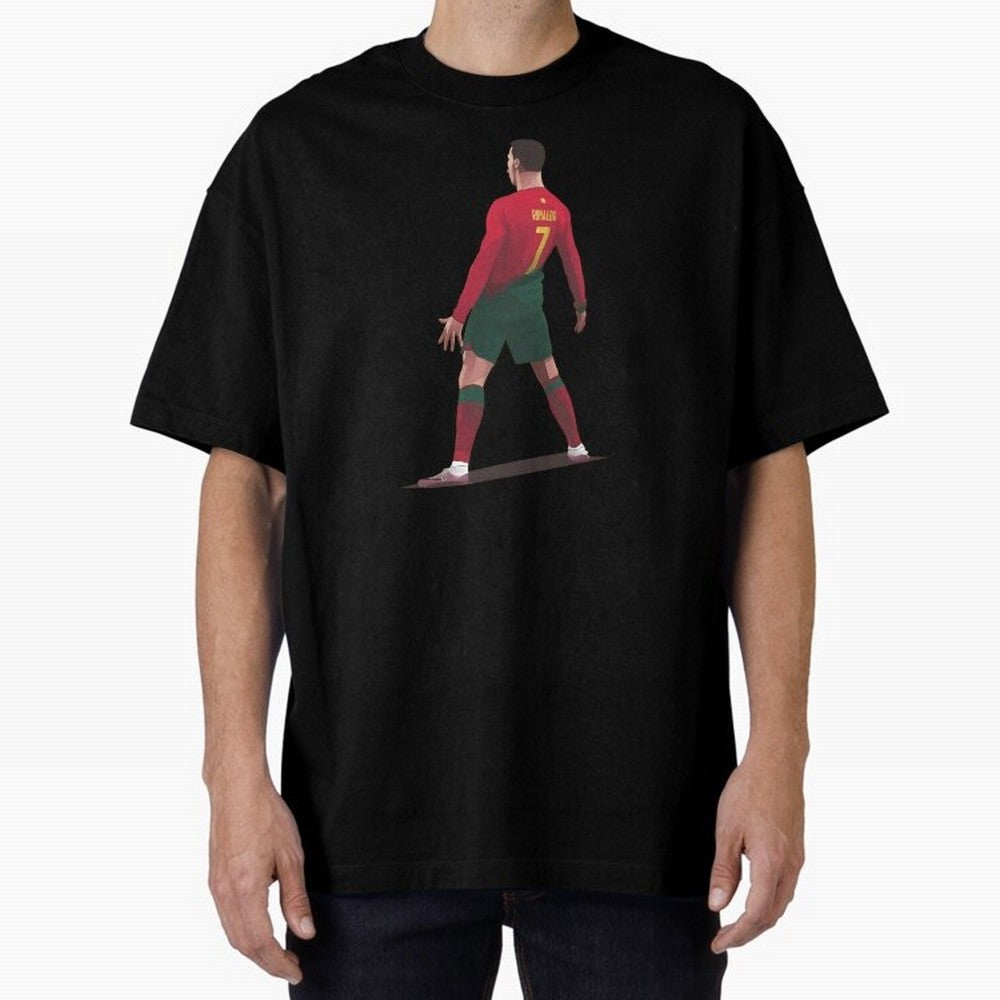 CR7 Celebration Pose Oversized T-Shirt Join Match Day Hype around FIFA World Cup 2026 USA Canada Mexico, Cristiano Ronaldo, Spain and Netherlands, Stadium Chants, National Pride, Trophy Dreams and Unforgettable Football Memories; Perfect for
