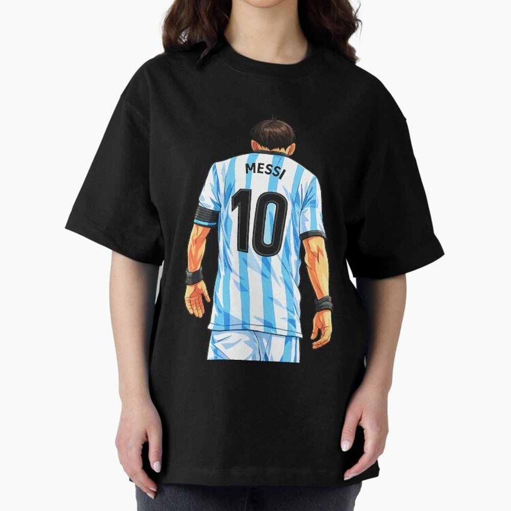 Messi Argentina 10 Oversized T-Shirt Wear the Spirit of FIFA World Cup 2026 USA Canada Mexico Capturing Messi and Cristiano Ronaldo, Spain and Netherlands Energy, Sports Nostalgia, International Competition, Famous Players and Unforgettable