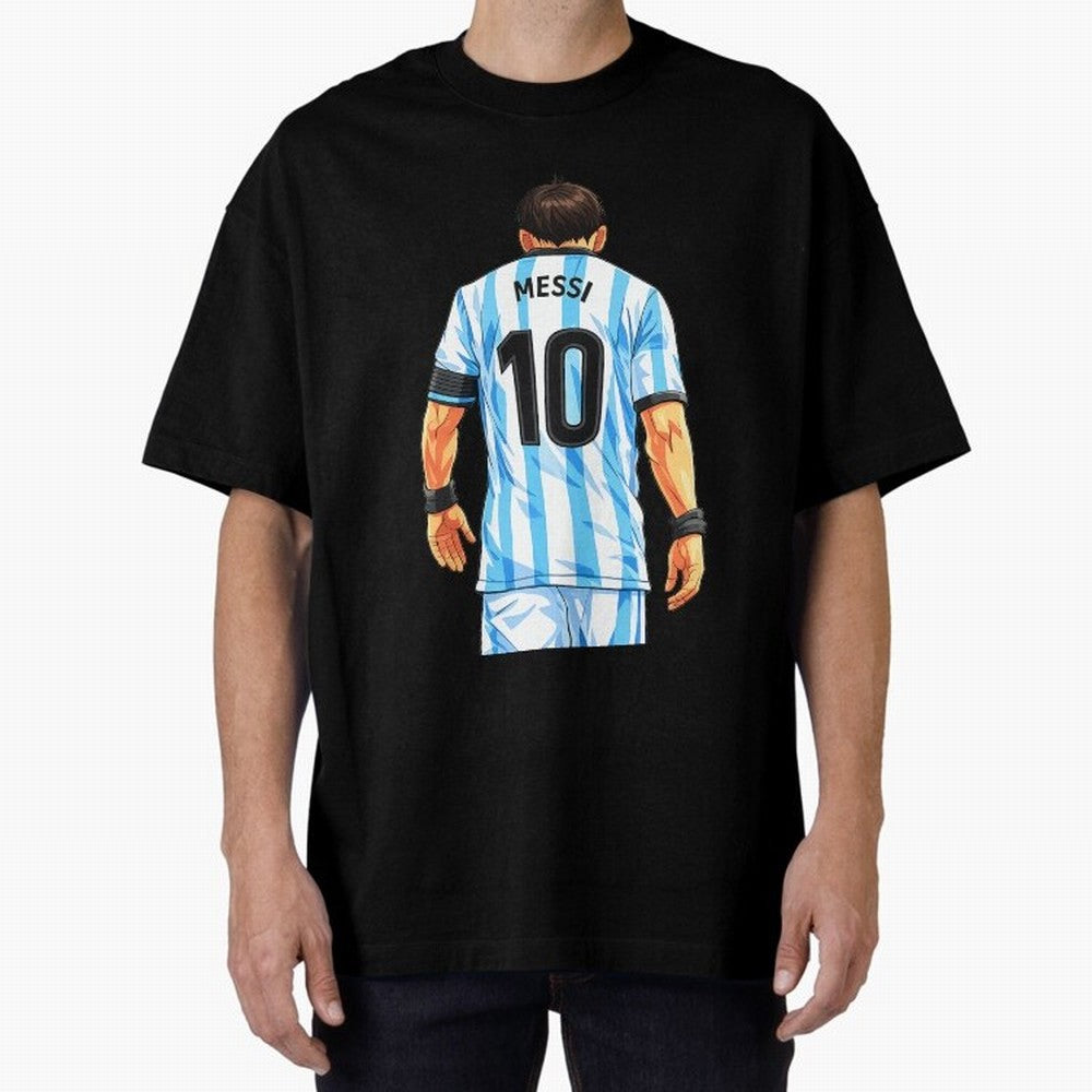 Messi Argentina 10 Oversized T-Shirt Wear the Spirit of FIFA World Cup 2026 USA Canada Mexico Capturing Messi and Cristiano Ronaldo, Spain and Netherlands Energy, Sports Nostalgia, International Competition, Famous Players and Unforgettable
