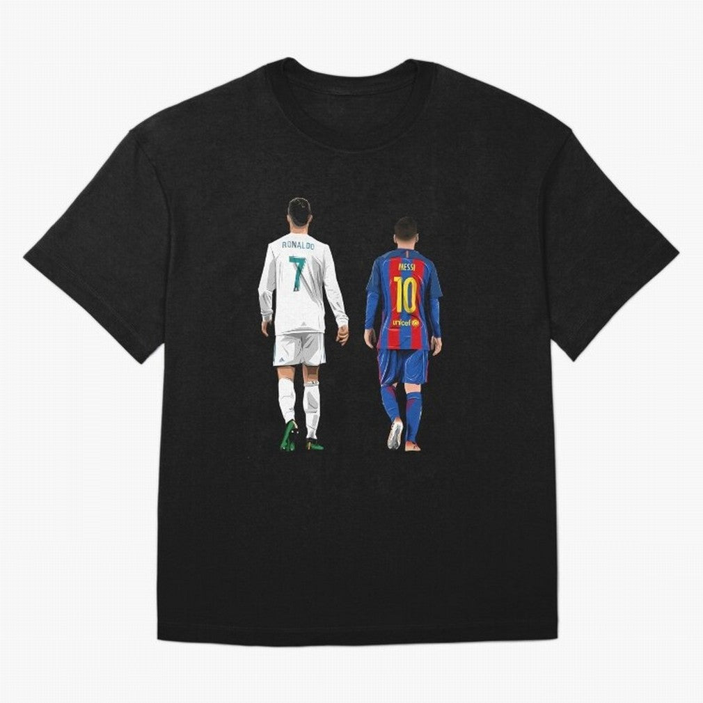 Cristiano Ronaldo And Messi Oversized T-Shirt Step into FIFA World Cup 2026 Centered on Neymar, Brazil, Portugal and Argentina Energy, Football History, Final Match Energy, Crowd Noise and Once in a Lifetime Moments; Great for Watch Parties, Sports