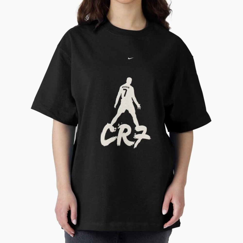 Cristiano Ronaldo CR7 Minimalist Silhouette Football Art Oversized T-Shirt Upgrade Match Day Hype around FIFA World Cup 2026 USA Canada Mexico, Neymar, Haaland and Cristiano Ronaldo, Argentina, Worldwide Fan Energy, Dramatic Goals, Stadium Lights