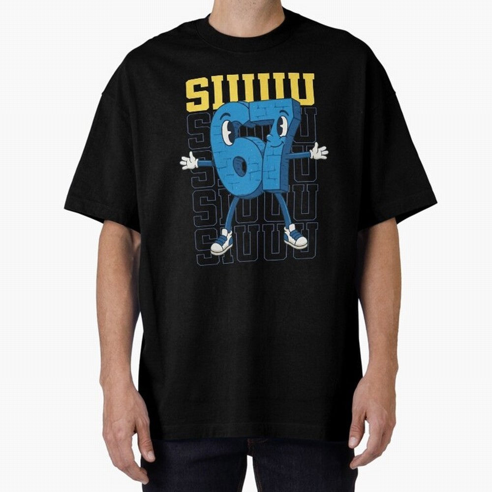 Funny Siuuu 67 Six Seven Soccer Shirt Oversized T-Shirt Show Championship Spirit for Global Football Passion for FIFA World Cup 2026, Built around Messi, France and Portugal, Champion Mindset, Group Stage Buzz, Knockout Tension and Passionate Fan