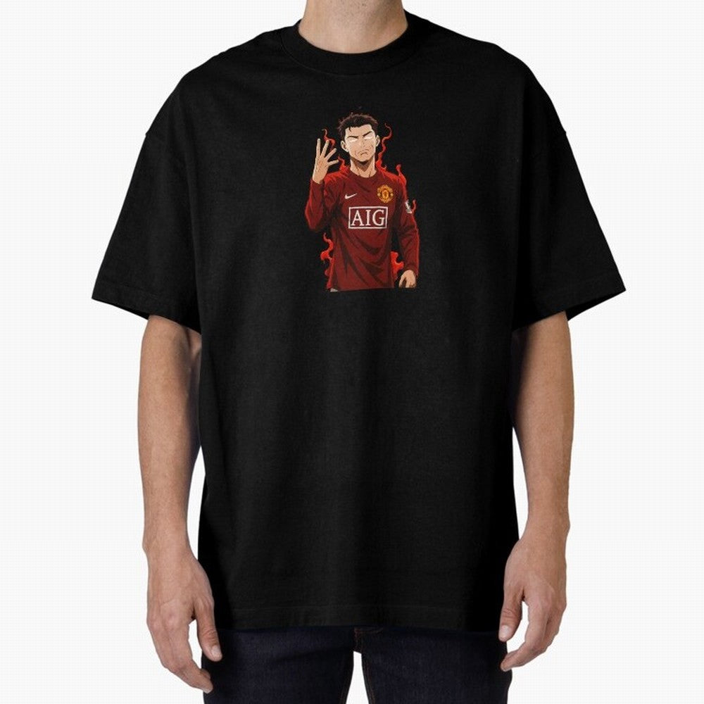 Cristiano Ronaldo Anime Art Blue Lock Inspired Football Legend Oversized T-Shirt Join the FIFA World Cup 2026 Journey through Messi, Neymar and Mbappe Highlights, Brazil Pride, Classic Soccer Heritage, Championship Pressure, Fan Loyalty and